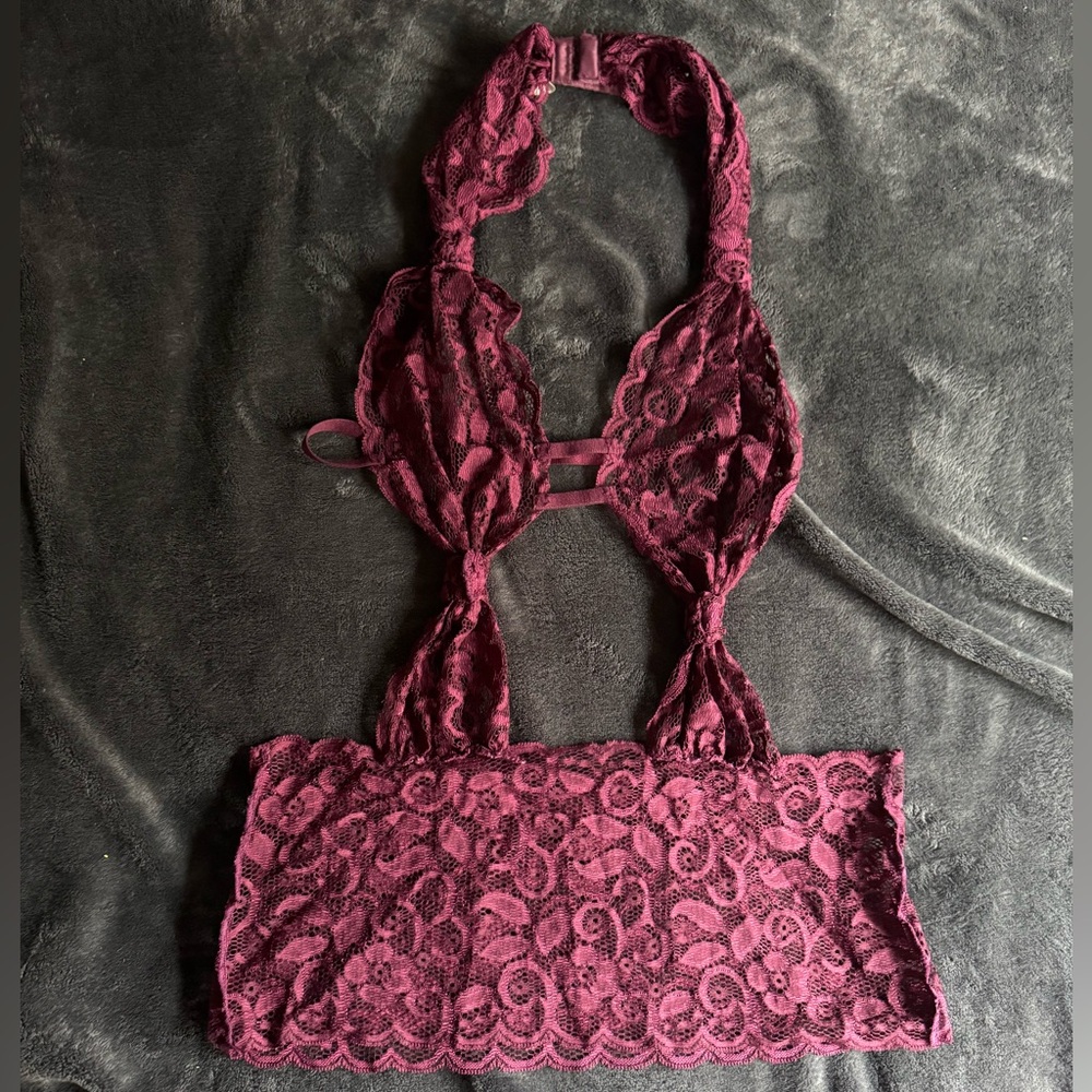 Vintage Frederick’s Of Hollywood Burgundy Lace Lingerie